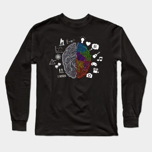 Colorful Brain Science And Art Long Sleeve T-Shirt